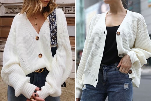 V-Neck-Knitted-Loose-Button-cardigan-5