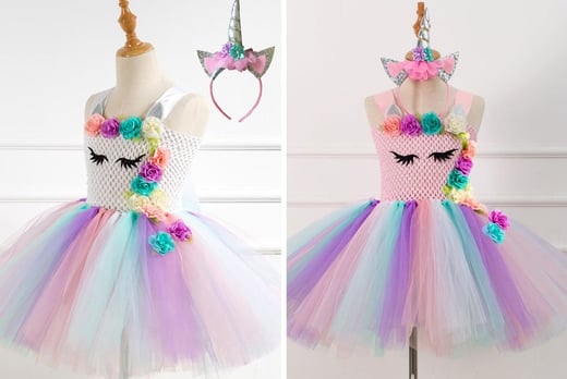 unicorn dress and headband