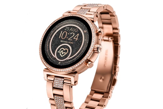 mk smart watch rose gold