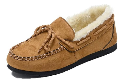 sherpa lined moccasin womens