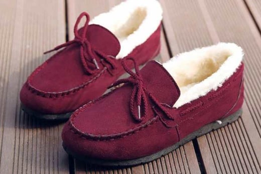 fleece lined moccasins womens