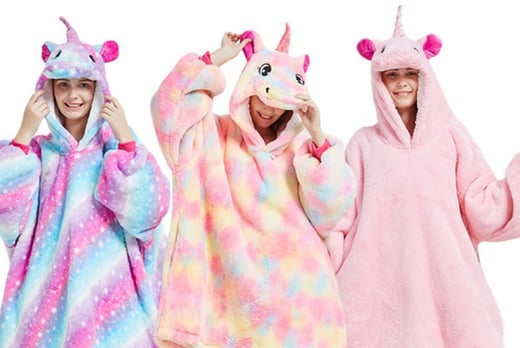 Adult Unicorn Oversized Blanket Hoodie Deal | Children's Clothes deals ...
