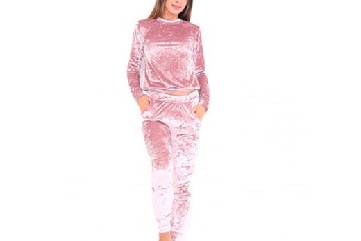 Womens Two Piece Velour Lounge Set Deal Wowcher 9159