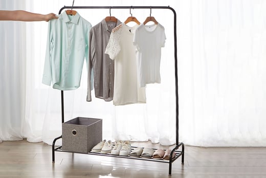 Metal Clothes Storage Rail Shoe Rack Offer Shop Livingsocial