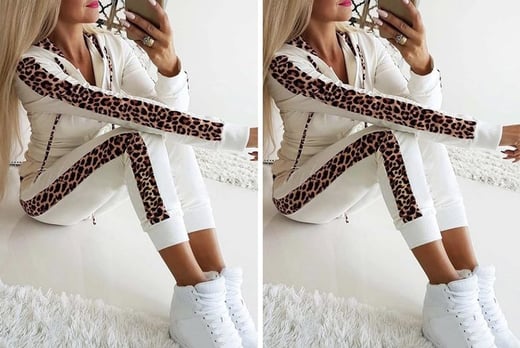 womens leopard print tracksuit