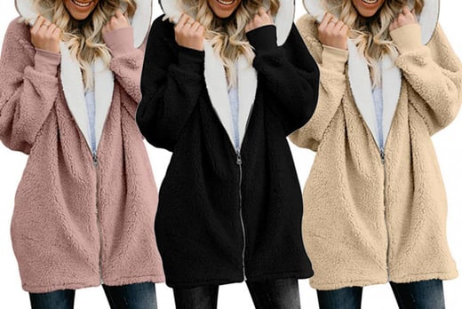 fleece hooded cardigans