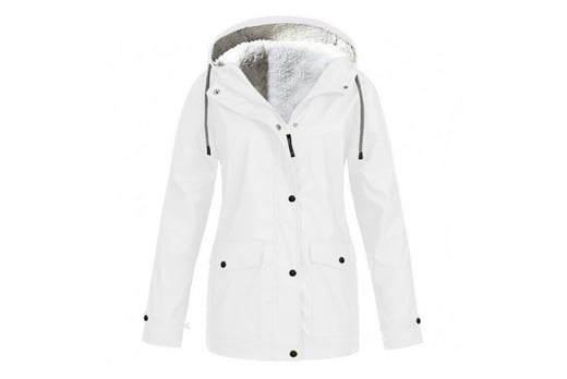 women's fleece lined raincoat with hood