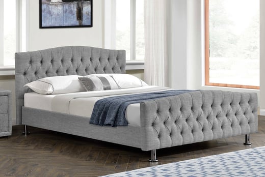 Chesterfield Linen Bed Frame Deal - Wowcher