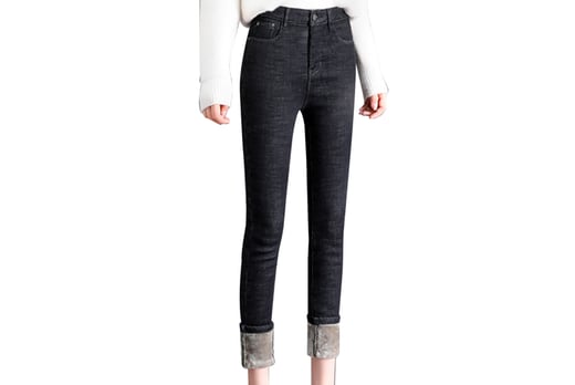 lined stretch jeans