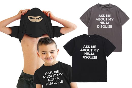 Kids Novelty Ninja T-Shirt Deal - Wowcher