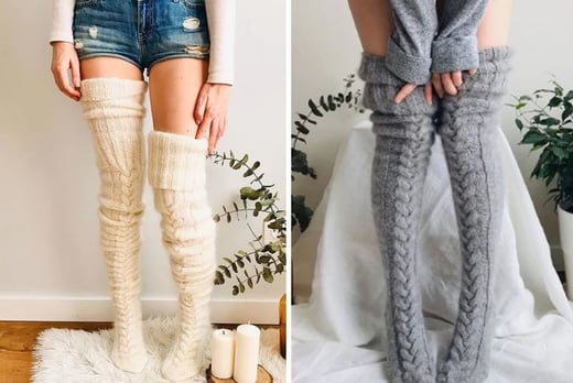 Knitted Warm Long Winter Socks - 5 Colours! - Wowcher