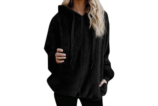 womens teddy hoodie