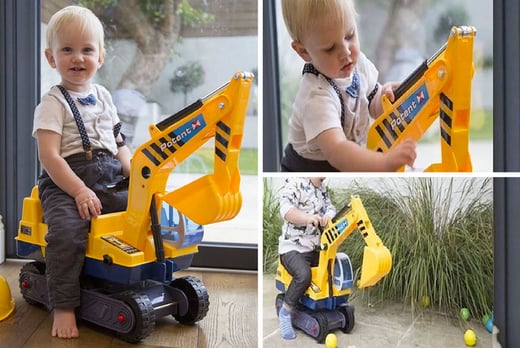 sit on digger for toddlers