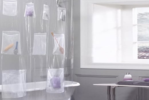 Shower Curtain With Pockets Offer Wowcher, Shower Curtain With Pockets