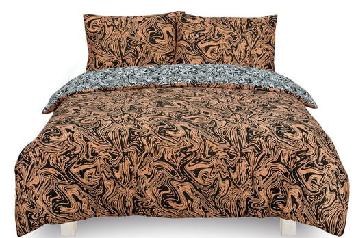 Reversible Marble Duvet Set Deal Wowcher