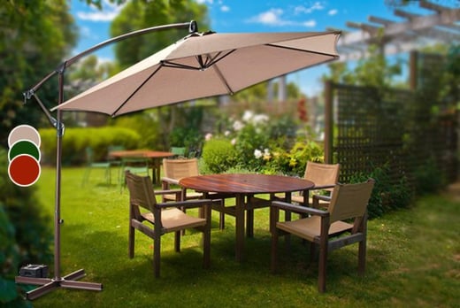 Overhanging Banana Parasol - Wowcher