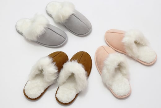 womens faux fur slippers