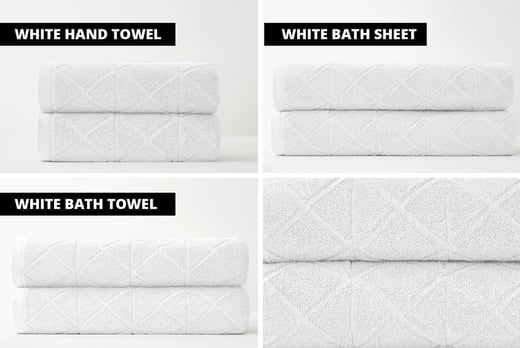 Luxury 600 GSM 100/% Egyptian Cotton GEO Towel Hand Bath Sheet Bathroom Set