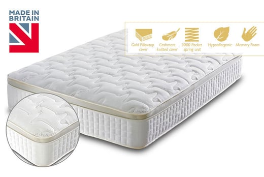 3000 pocket sprung memory foam mattress double