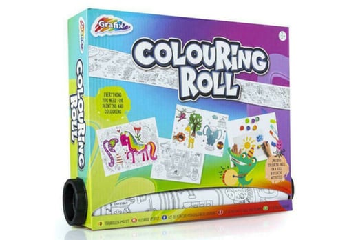 34 Piece Kids Colouring Roll Art Set Deal Wowcher