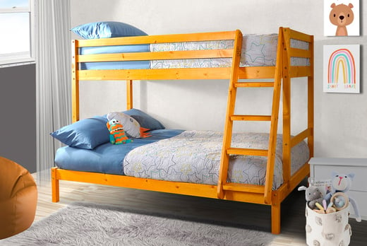 Wooden Triple Bunk Bed Deal Wowcher, Bunk Bed Deals Uk