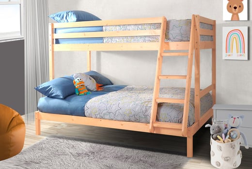 Wooden Triple Bunk Bed Deal Wowcher, Bunk Beds That Sleep 4