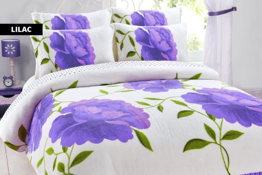 lilac teddy bedding