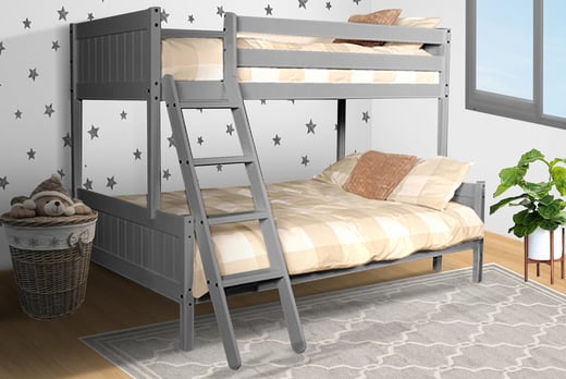 Triple Wooden Bunk Bed Frame Offer, Triple Sleeper Bunk Beds With Mattresses Uk