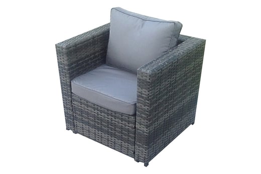 Rattan Garden Furniture Armchair Deal, Grey Wicker Garden Chairs Uk