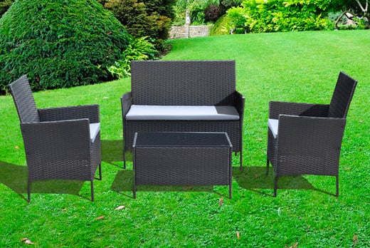 4 Piece Rattan Garden Furniture Offer Livingsocial - Black Friday 2021 Rattan Garden Furniture