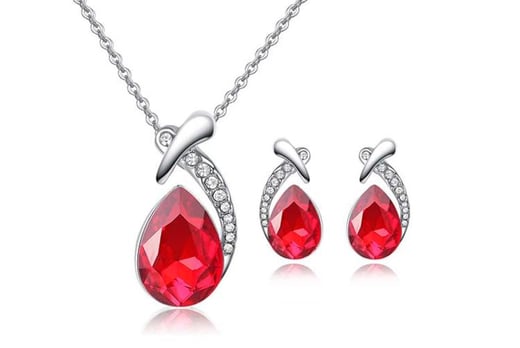 your-ideal-gift---CRYSTAL-PEAR-CUT-PENDANT-AND-EARRINGS-SET-RHODIUM-PLATEDs7