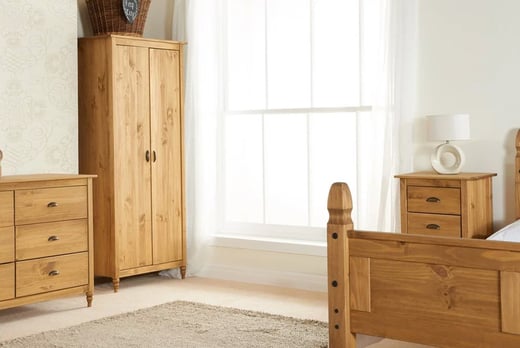 Waxed Pine Finish Bedroom Furniture Deal London N Wowcher