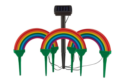 3-Pack Rainbow Solar Powered Garden Lights Deal - Wowcher