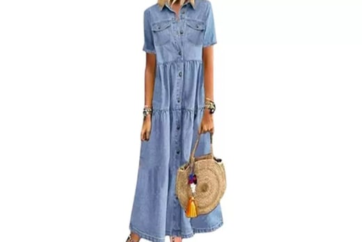 denim maxi dress uk