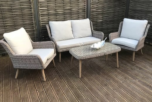 4-Seater Rattan Garden Furniture Set Deal | Shop | Wowcher