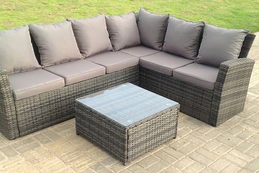 Grey Rattan Outdoor Furniture Set - Patio Furniture