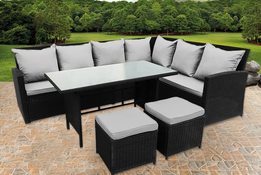 9 Seater Rattan Corner Sofa Set Deal Shop Wowcher