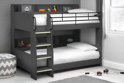 Bunk Bed Offer Wowcher, Bunk Bed With Storage Shelves