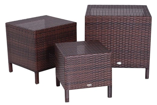 rattan nesting tables