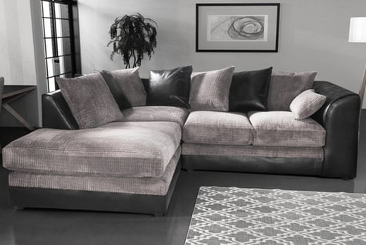 Black Grey Fabric Corner Sofa Deal, How To Know What Side Corner Sofa Is
