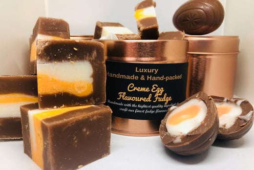 Creme Egg Flavoured Fudge Tin Voucher