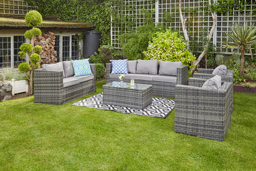 7 Seater Rattan Furniture Set Deal Coventry Wowcher - Cube 4 Seater Rattan Effect Patio Set Black 459