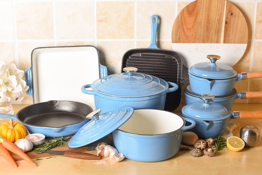 cooks professional 8 piece cast iron cookware set