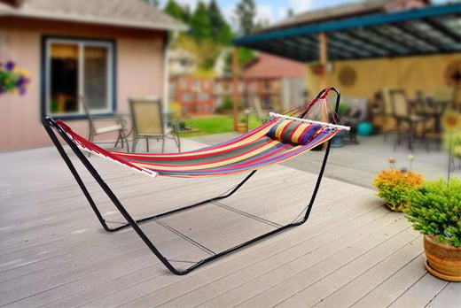 Hammock & Metal Frame With Pillow 1