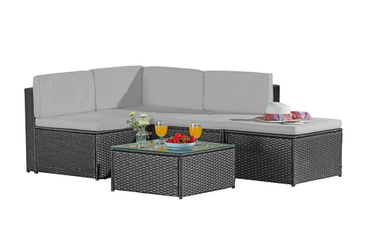 5-Seater Milan Rattan Corner Sofa Set Offer | Garden Furniture deals in