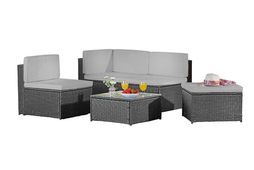 5-Seater Milan Rattan Corner Sofa Set Offer | Garden Furniture deals in