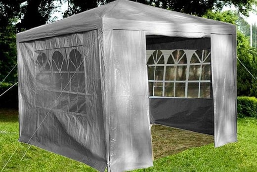 Gazebo With Sides Garden Marquee PE Awning Beach Party Camping Tent Canopy 3x3m 4