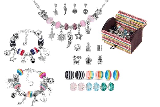 63PCS-DIY-Charm-Beads-Bracelet-Jewelry-Making-Kit-2