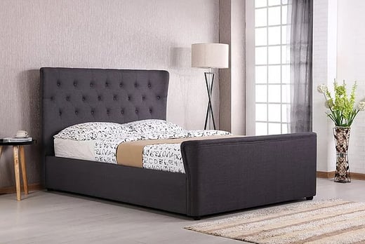 Wingback Bed Frame Deal Wowcher, King Size Bed Frame With Headboard For Memory Foam Mattress