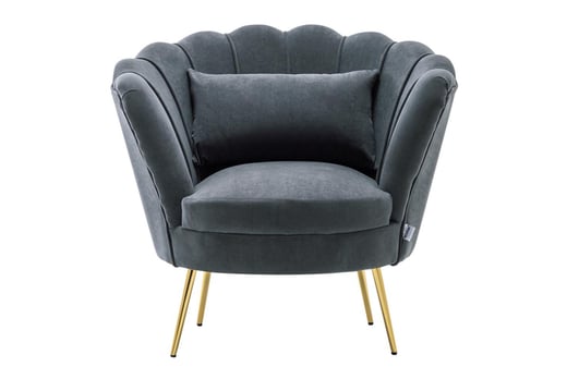 grey scallop tub chair